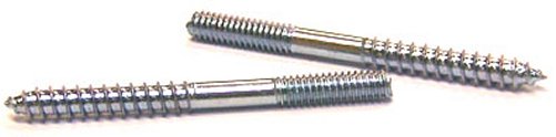 25) 1/2-13 x 8 Plain Center Hanger Bolts / Steel / Zinc