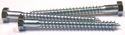25) 3/8 x 14 Lag Screws / Steel / Zinc