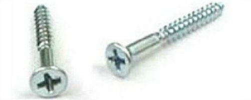 100) #8 x 1 Wood Screws / Phillips / Flat Head / 18-8 Stainless Steel