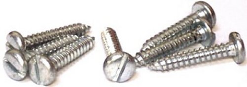 225) #2 x 3/16 Type AB Self-Tapping Screws / Slotted / Pan Head / Steel / Zinc