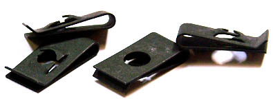 100) (#10) C8125-10-4 Tinnerman Style U-Type Spring Nuts / Steel / Black Phos