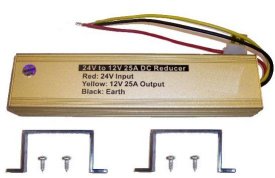 Voltage Converter 24V-12V (12-24), 25A 25 AMPS (300W)